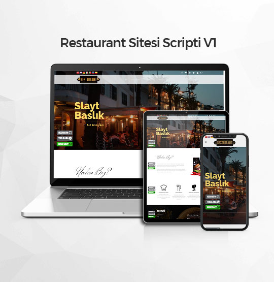 Restaurant Sitesi Scripti V1 - Full İçerik Rezervasyon Sistemli