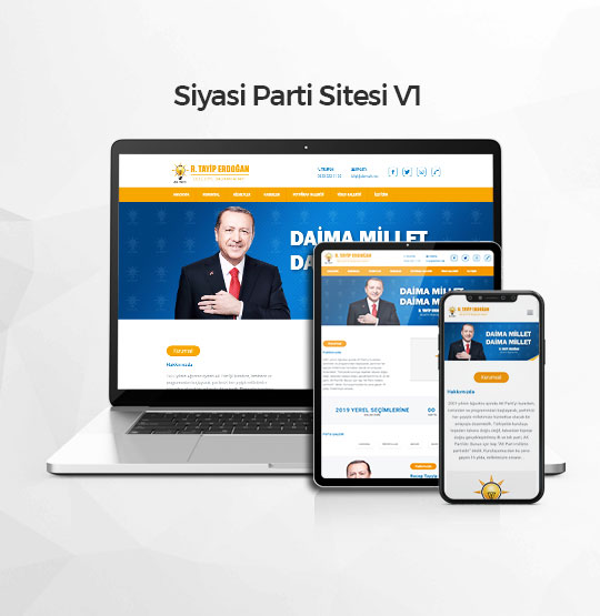 Siyasi Parti Sitesi Full İçerik Full kullanım