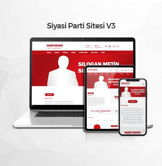 Siyasi Parti Sitesi V3 Full İçerik